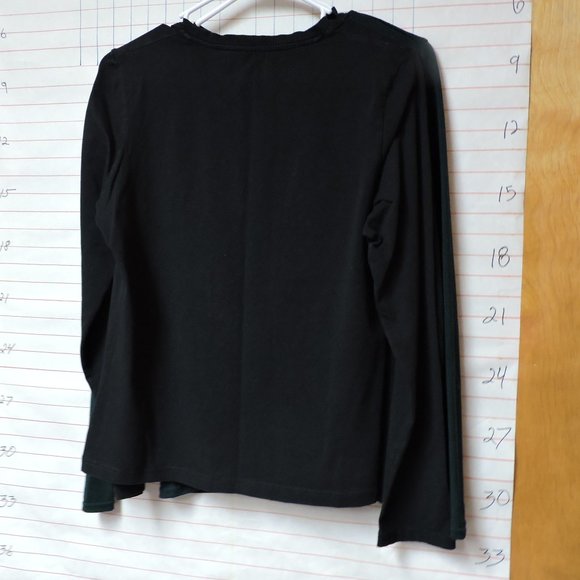 EXPRESS BLEUS women's top  no size tag  dark green - Picture 5 of 5